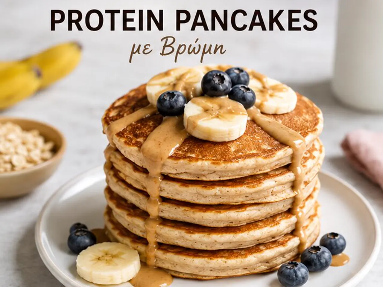 Protein Pancakes με Βρώμη